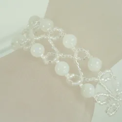 Bracelet M Gold filled 14K - Duo Moonstone-Diaphanous white - Bracelet M Gold filled 14K - Gold filled 14K